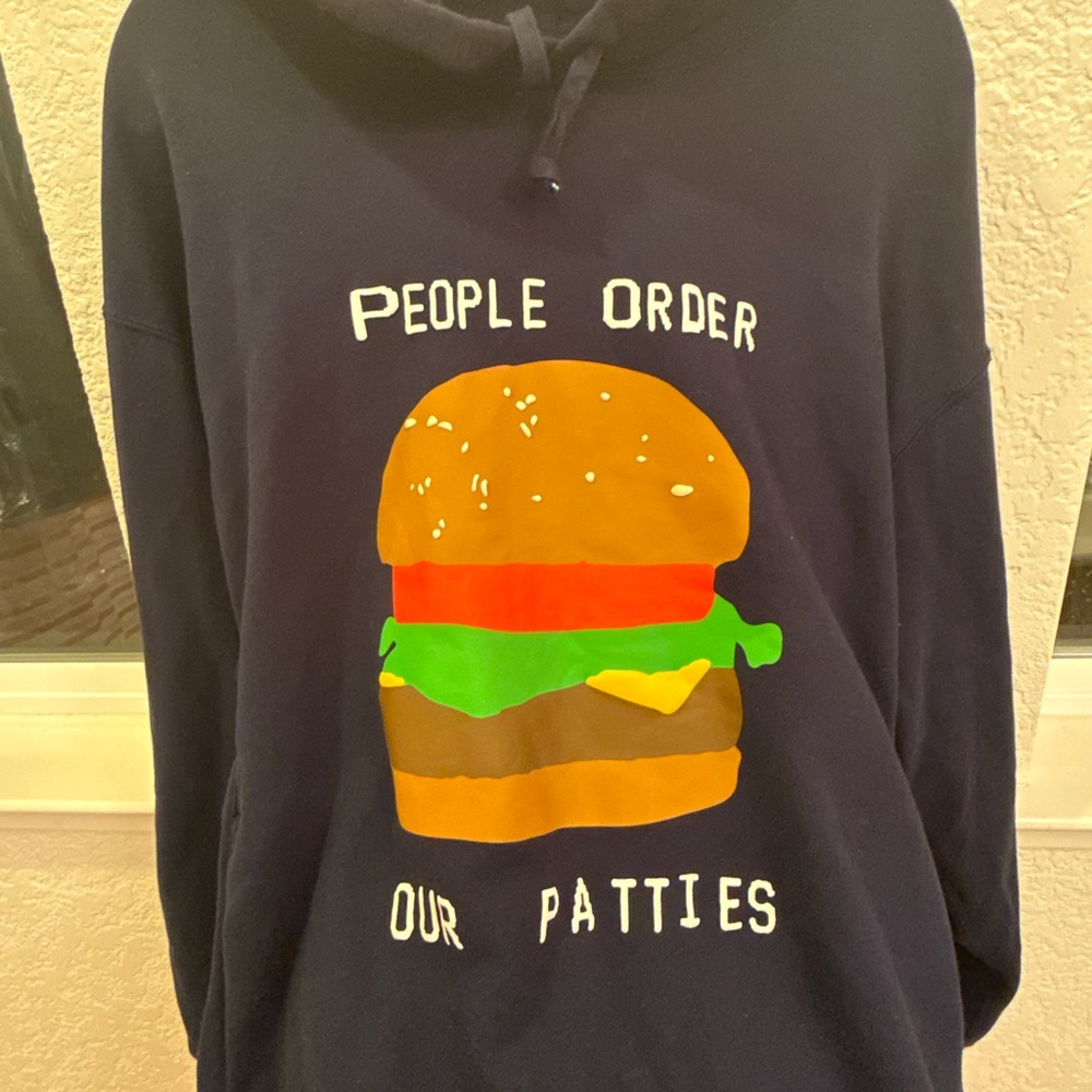 Uniqlo UT Hoodie SpongeBob Krabby Pattie Cactus Plant Flee Market Hoodie Navy XL - Picture 5 of 15